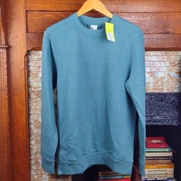 NWT all in motion men's sweater fleece Crew light green - Picture 2 of 7